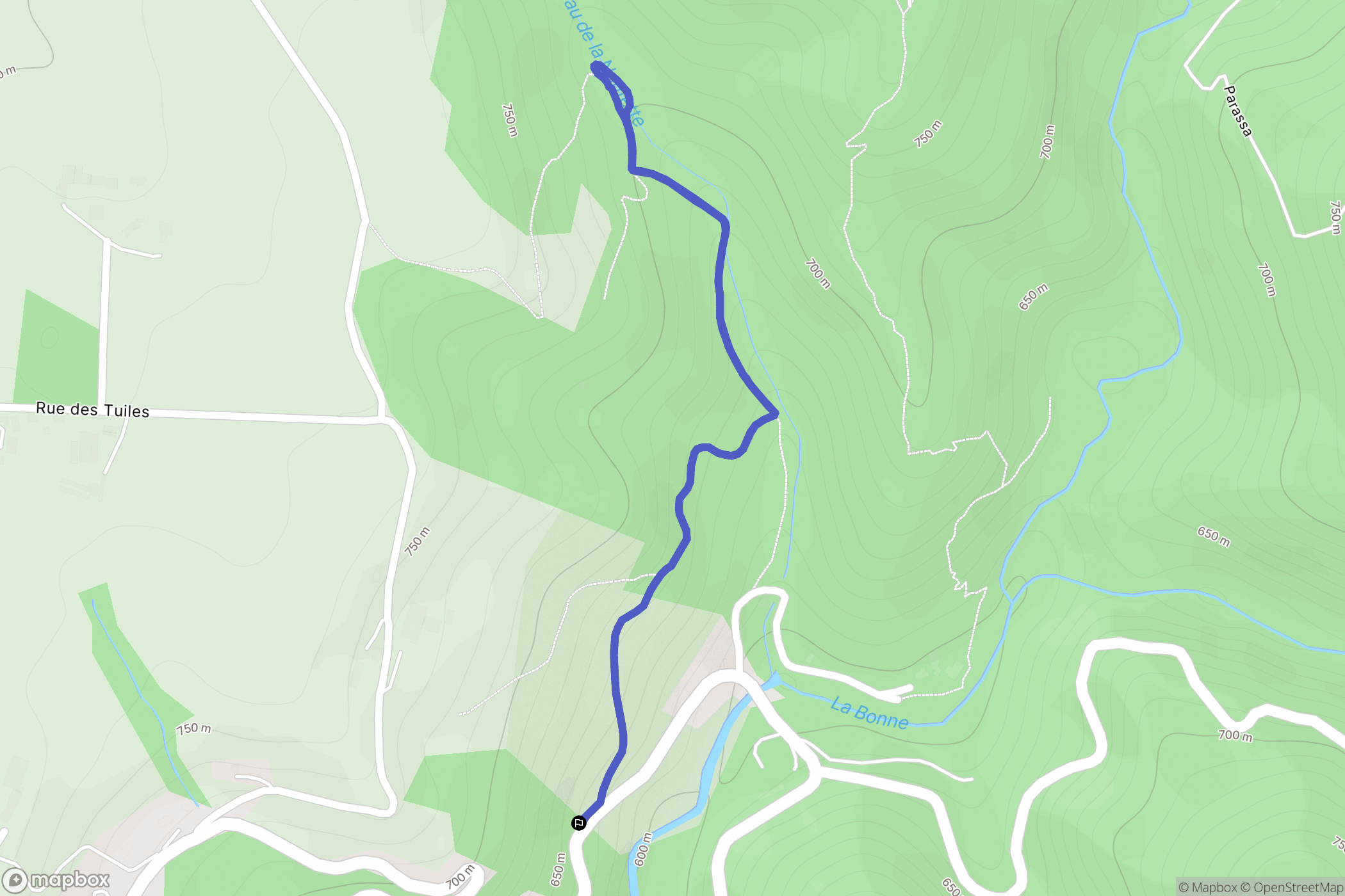 La Mure : carte du parcours de randonnée - France