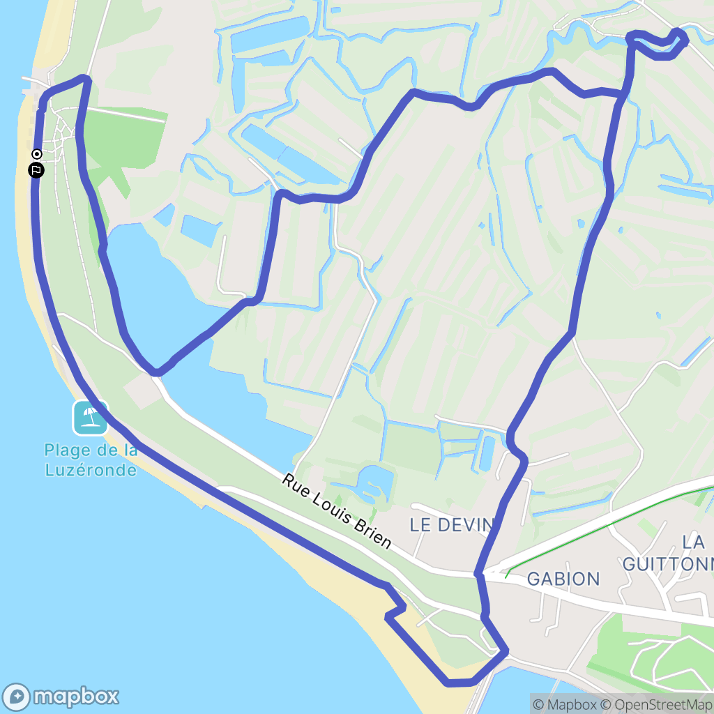 Noirmoutier-en-l'Île : carte du parcours de randonnée - France