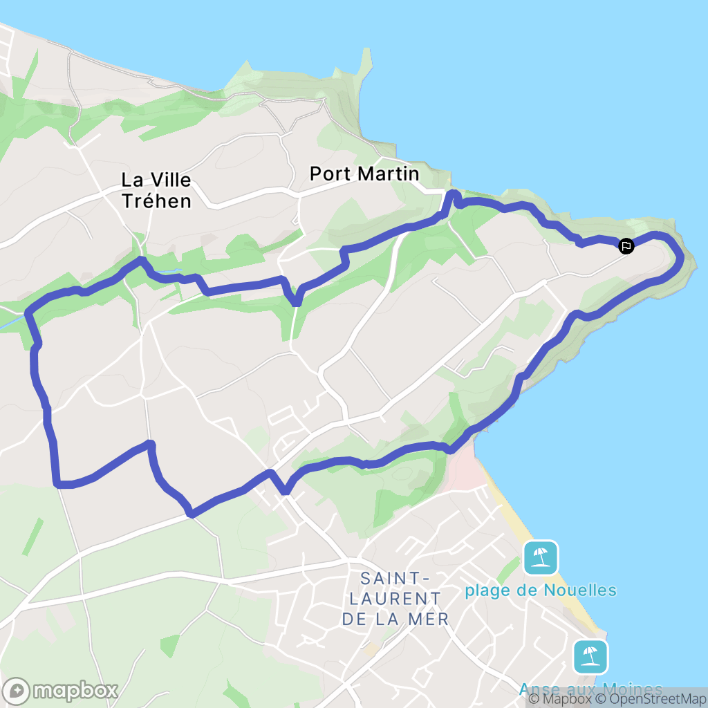 Plérin : carte du parcours de randonnée - France