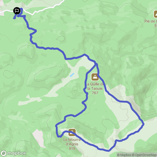 Mazaugues : carte du parcours de randonnée - France
