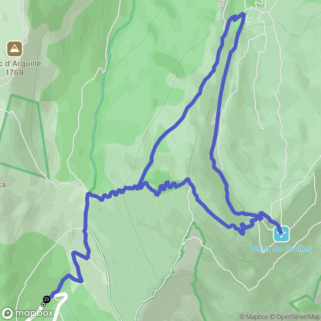 Col du Coq, Plateau-des-Petites-Roches : carte du parcours de randonnée - France