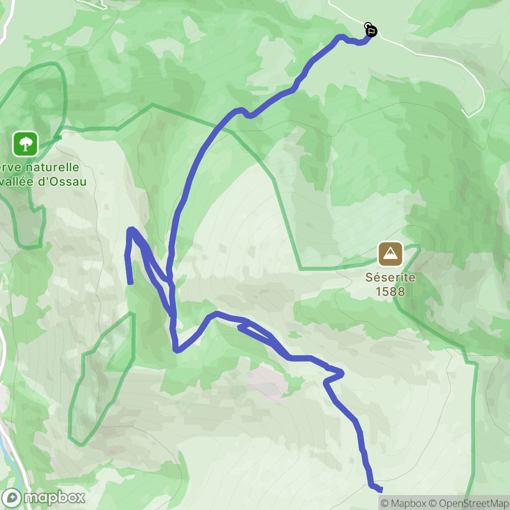 Castet : carte du parcours de randonnée - France