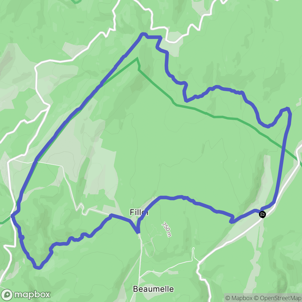 Lioux : carte du parcours de randonnée - France