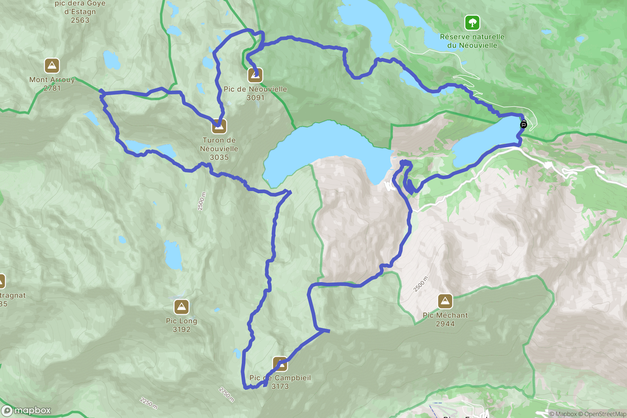 Aragnouet: routekaart voor buitenactiviteiten - France