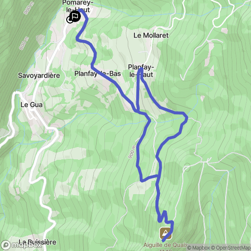 Pomarey-le-Haut, Quaix-en-Chartreuse : carte du parcours de randonnée - France