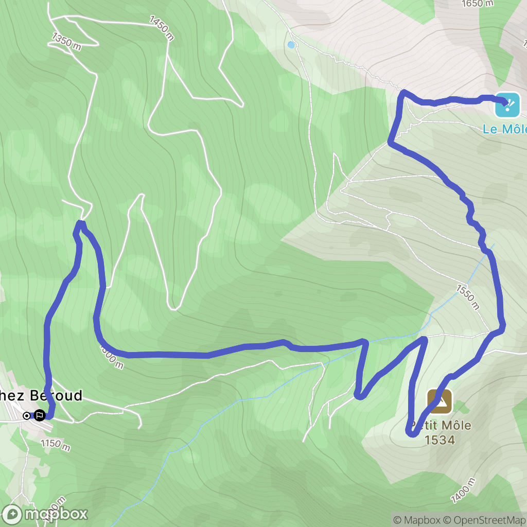 Saint-Jean-de-Tholome : carte du parcours de randonnée - France