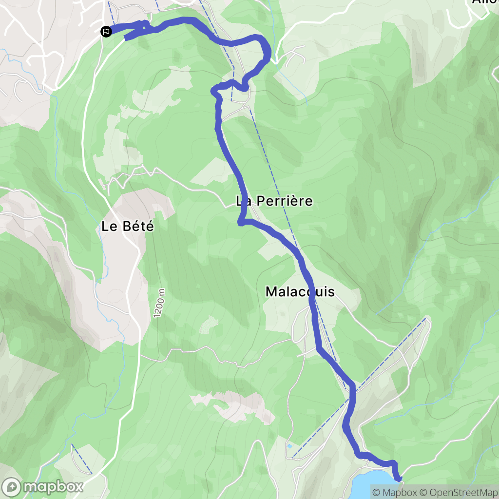 Mont Saxonnex : carte du parcours de randonnée - France