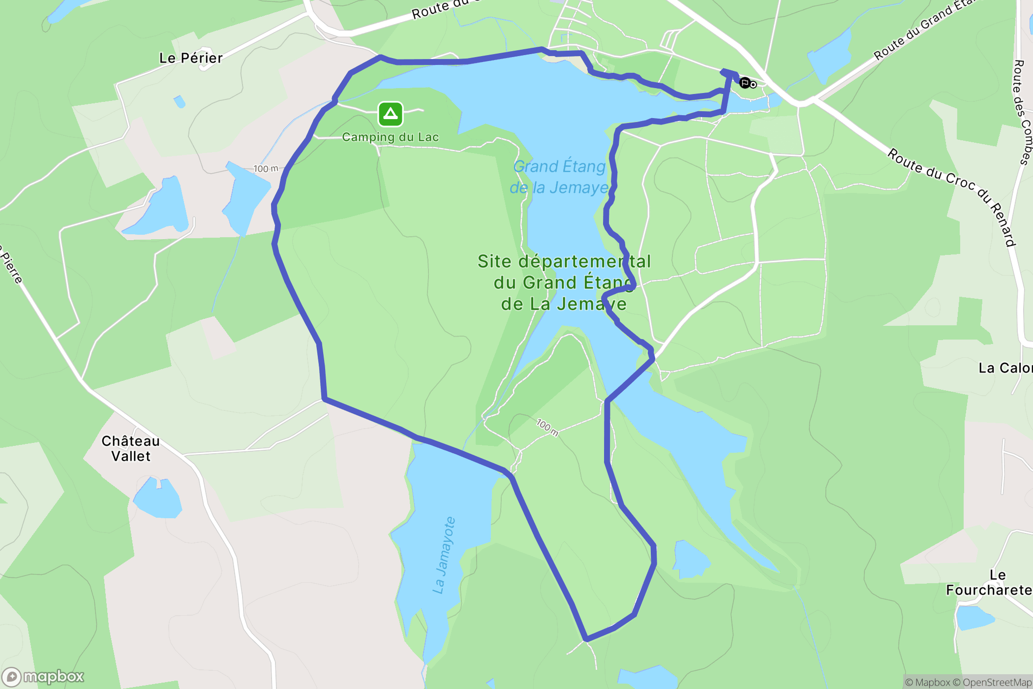 La Jemaye-Ponteyraud : carte du parcours de randonnée - France