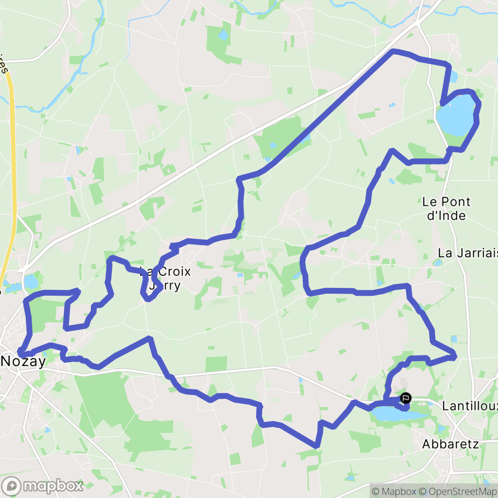 Abbaretz : carte du parcours de randonnée - France