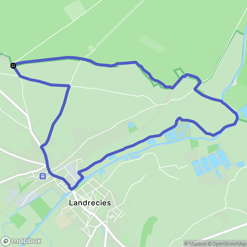 Landrecies : carte du parcours de randonnée - France
