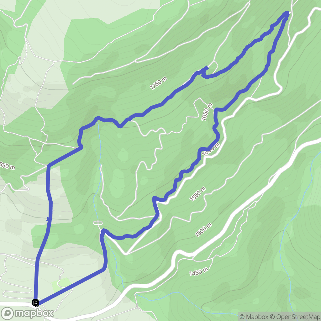 Aussois : carte du parcours de randonnée - France