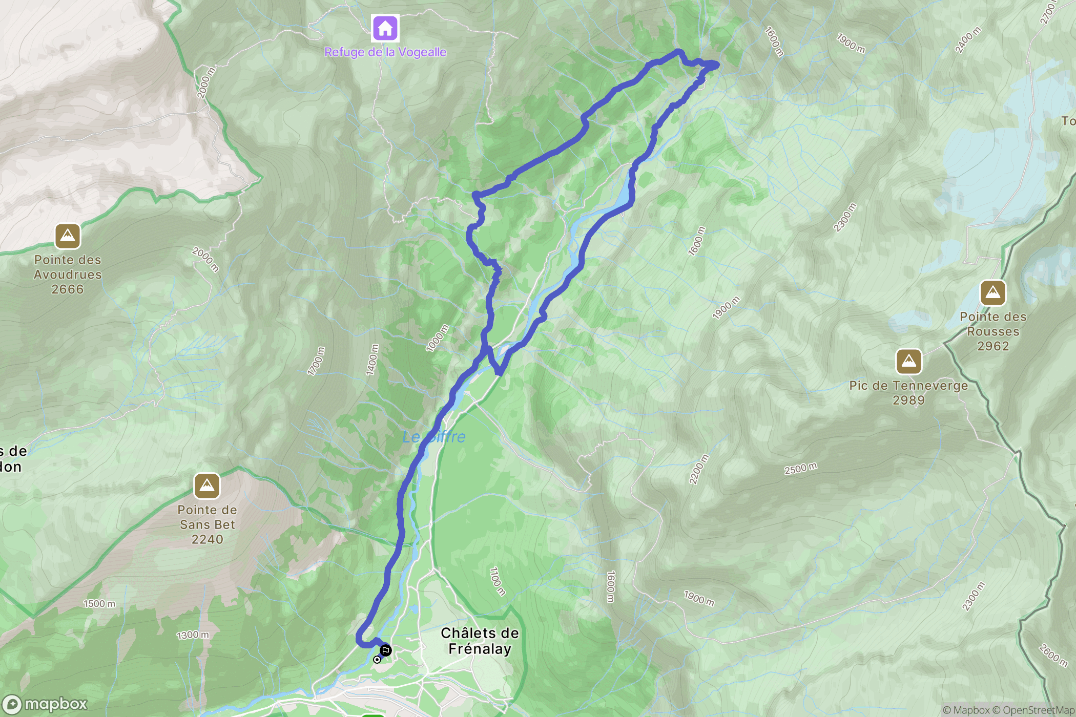 Sixt-Fer-à-Cheval : carte du parcours de randonnée - France