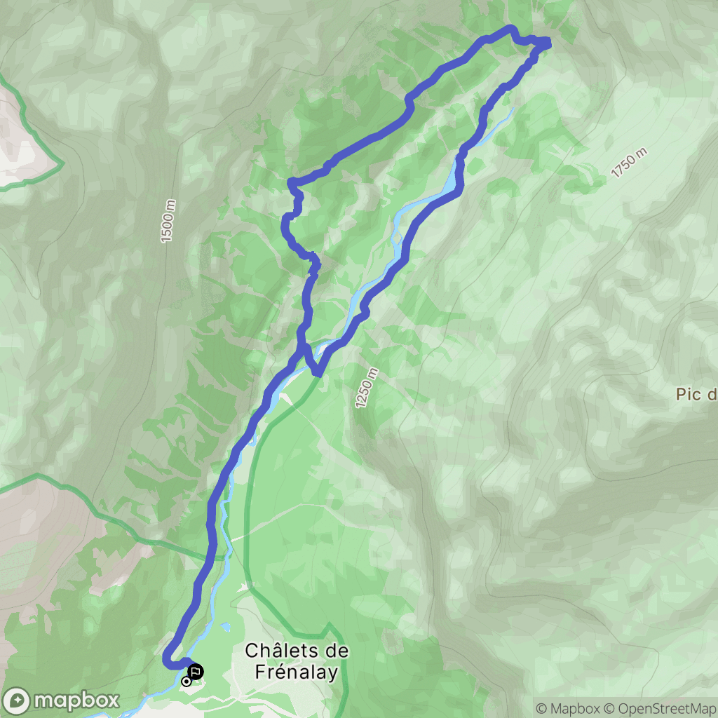 Sixt-Fer-à-Cheval : carte du parcours de randonnée - France