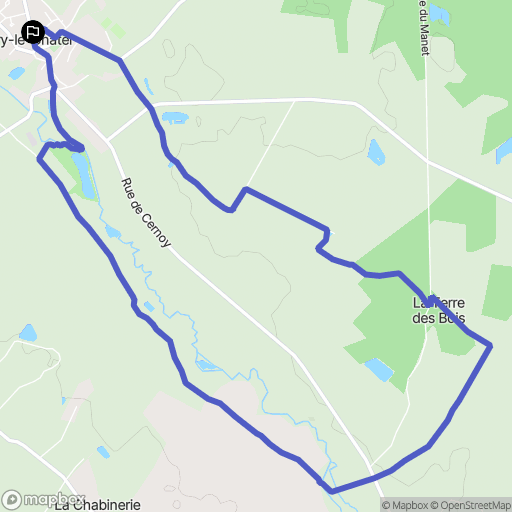 Autry-le-Châtel : carte du parcours de randonnée - France