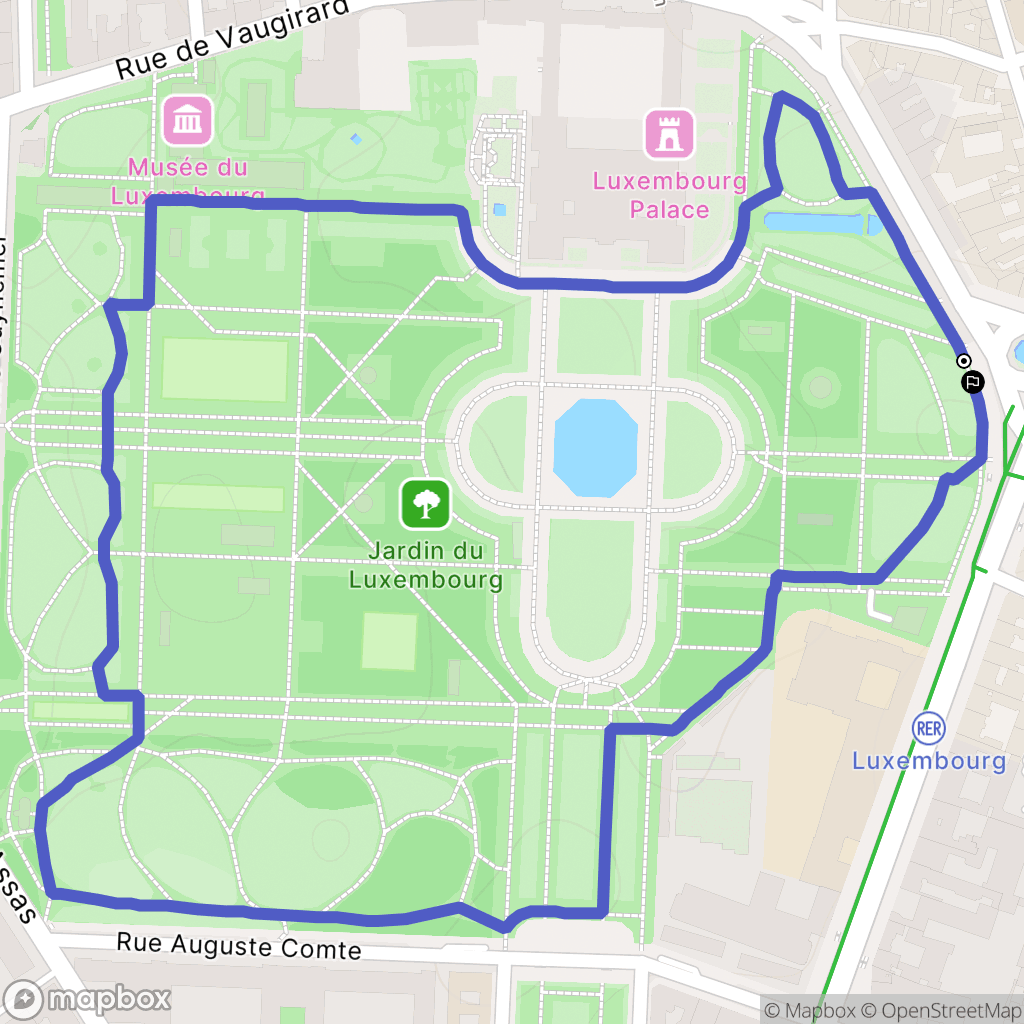 Paris : carte du parcours de randonnée - France