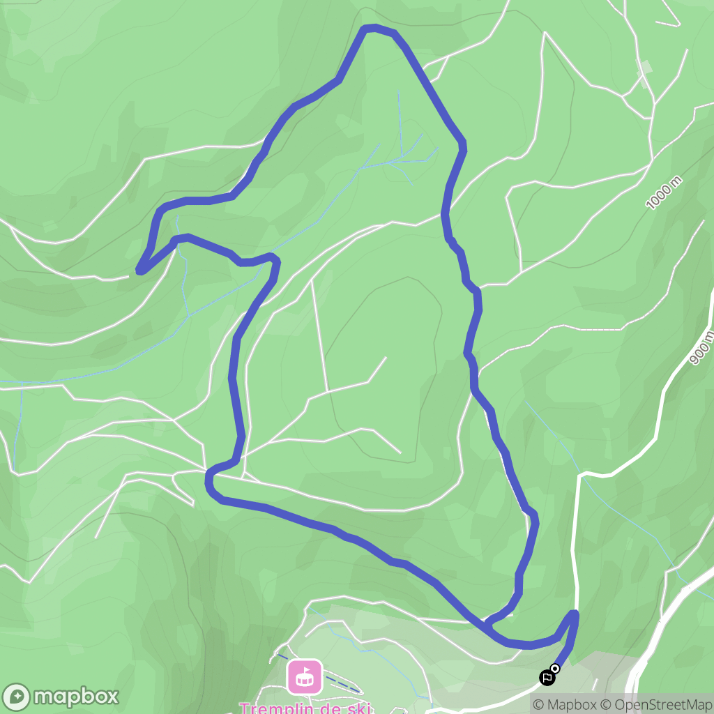 Bussang : carte du parcours de randonnée - France