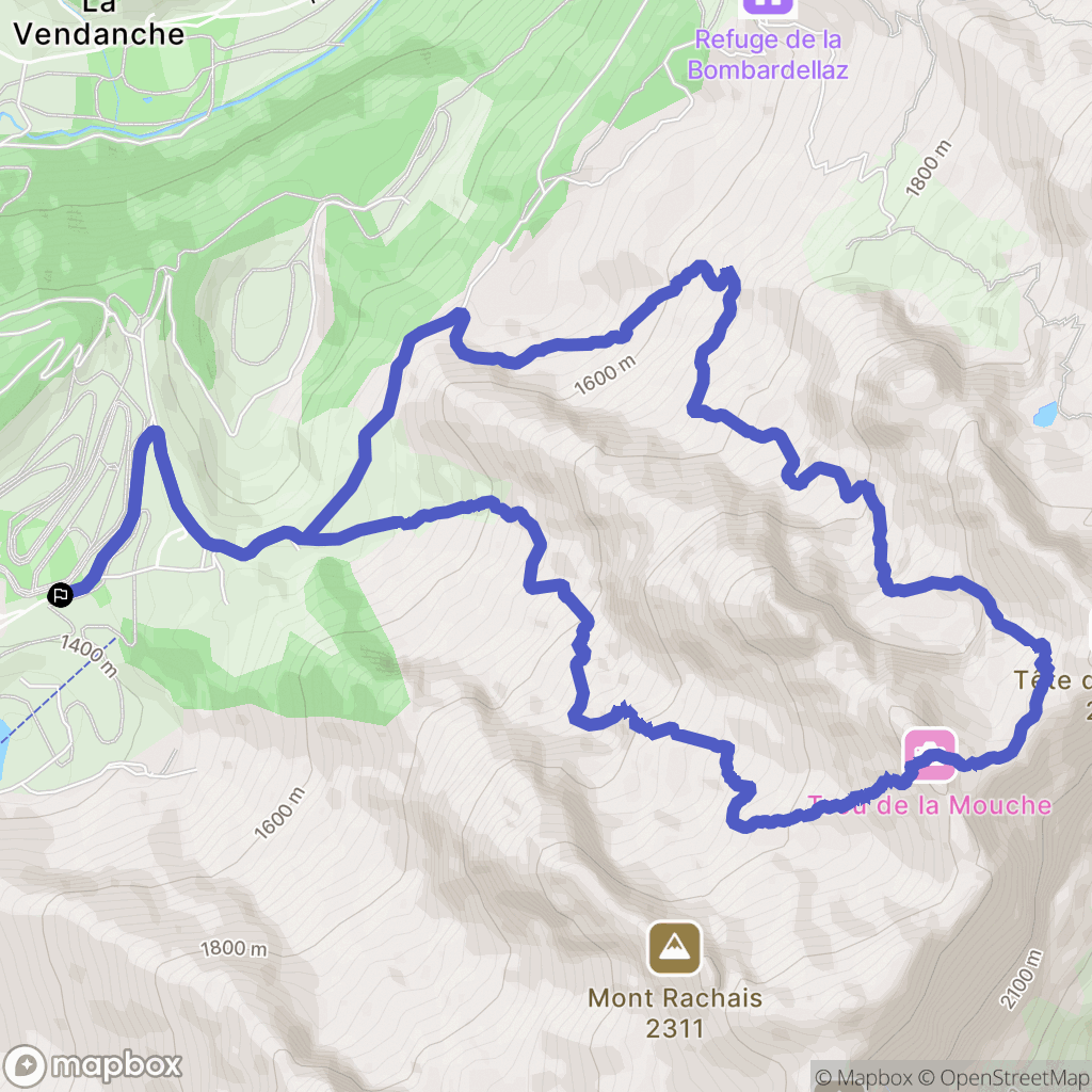 La Clusaz : carte du parcours de randonnée - France