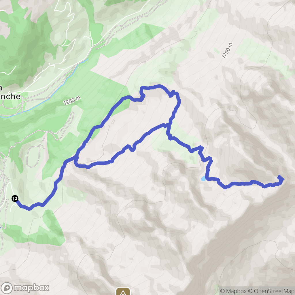 La Clusaz : carte du parcours de randonnée - France