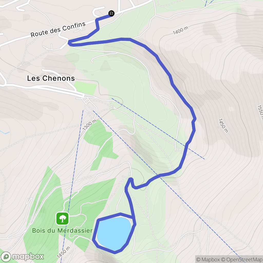 La Clusaz : carte du parcours de randonnée - France