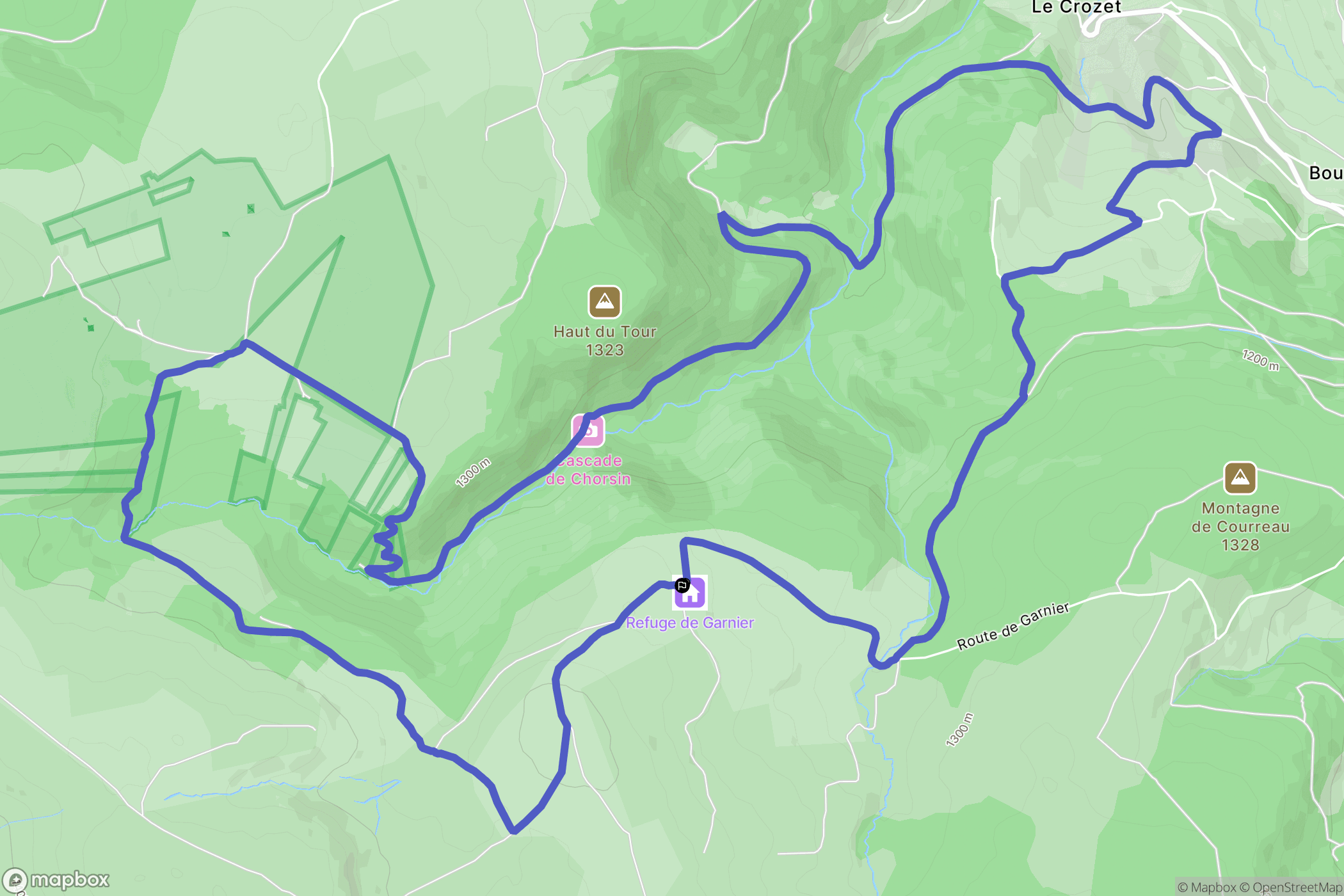Saint-Bonnet-le-Courreau : carte du parcours de randonnée - France