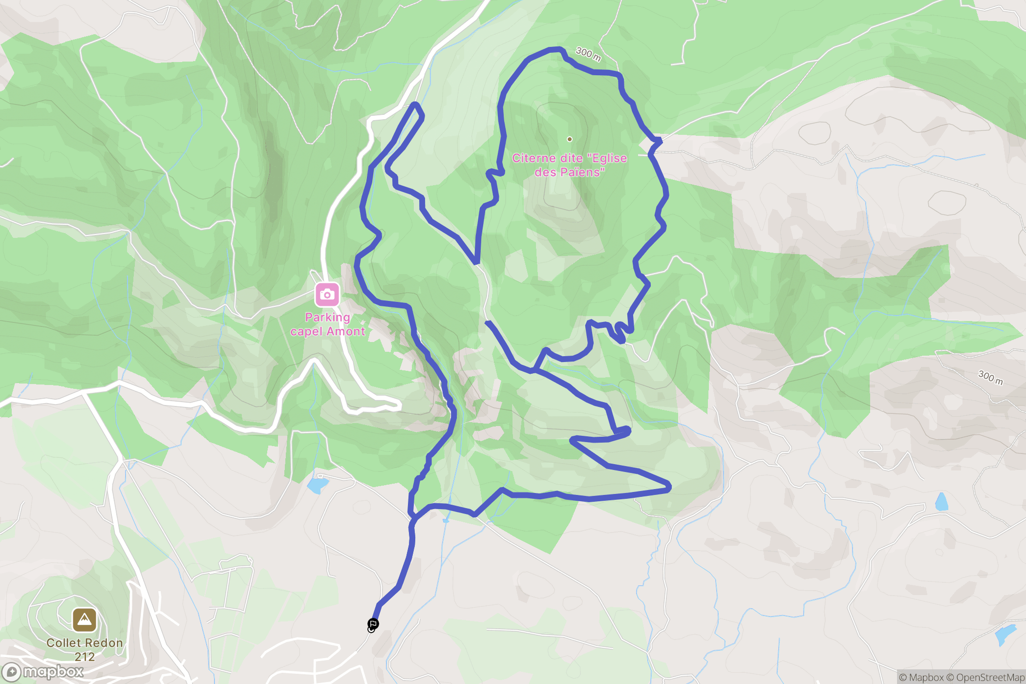 Roquebrune-sur-Argens : carte du parcours de randonnée - France
