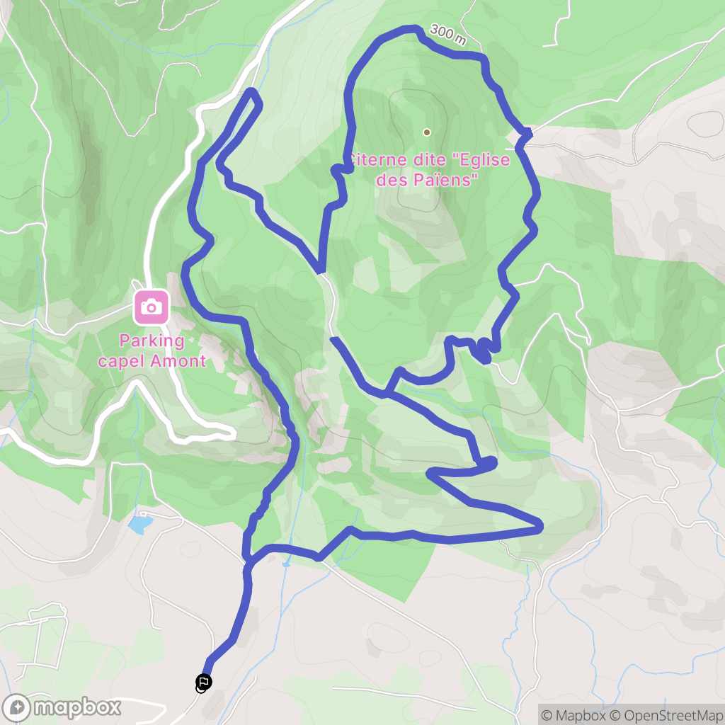 Roquebrune-sur-Argens : carte du parcours de randonnée - France