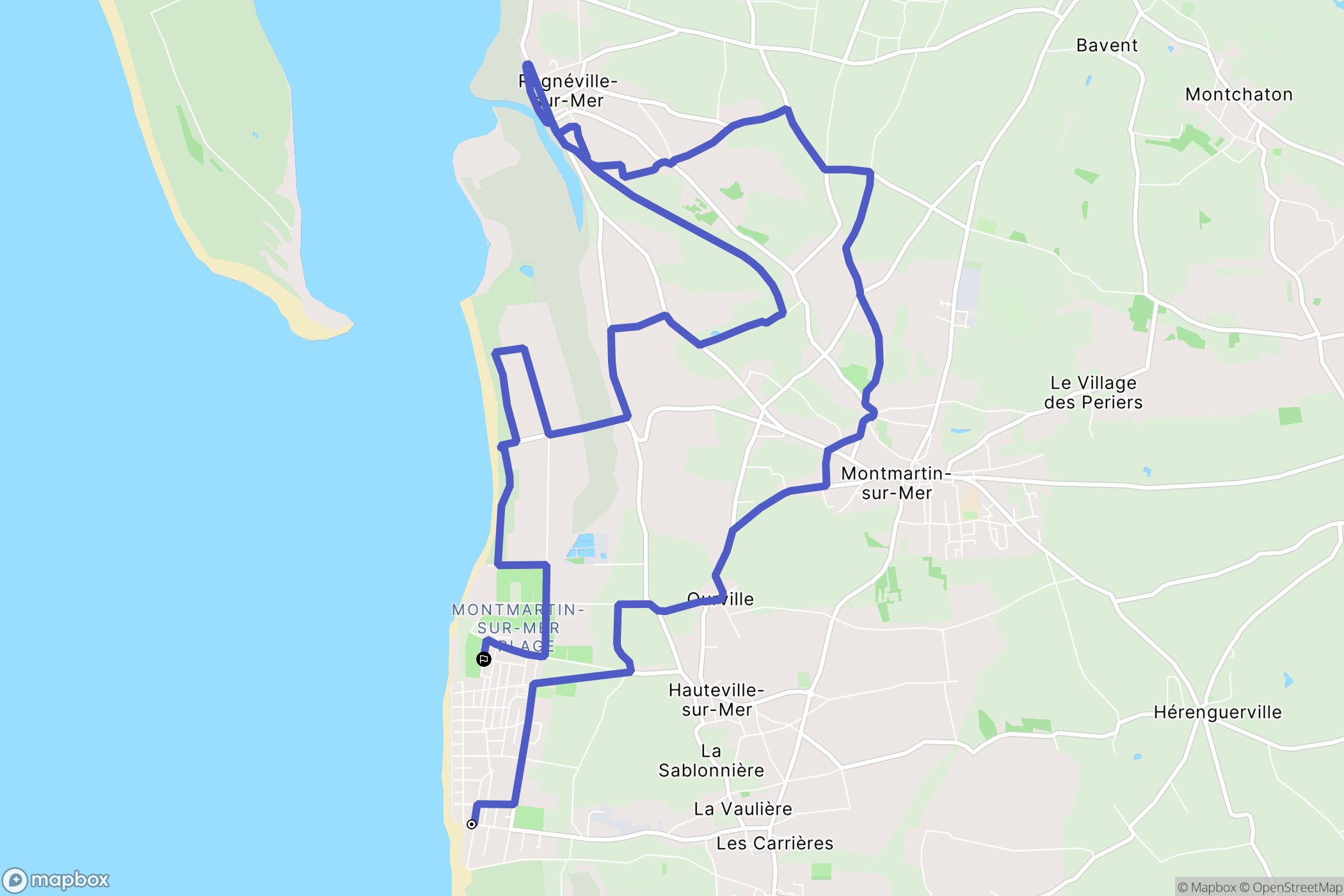 Hauteville-sur-Mer: routekaart voor buitenactiviteiten - France
