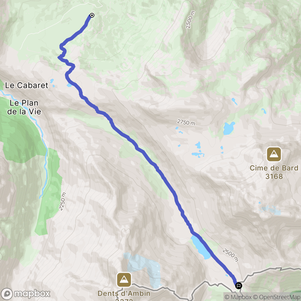 Bramans : carte du parcours de randonnée - France