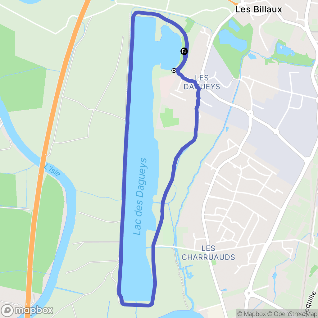 Libourne : carte du parcours de randonnée - France
