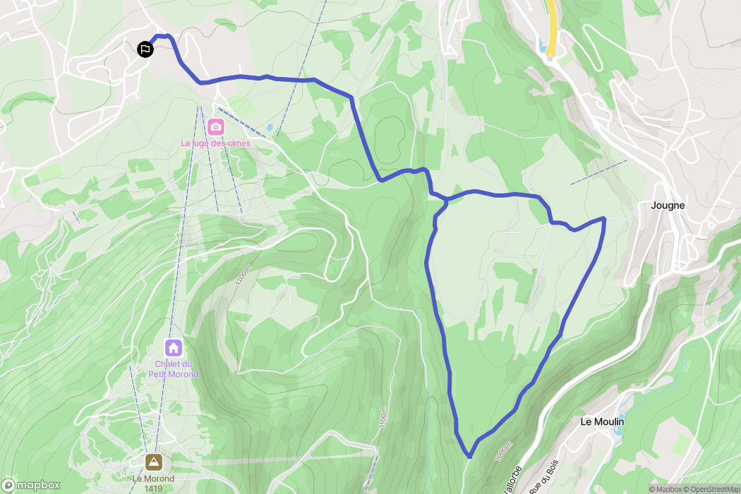 Métabief : carte du parcours de randonnée - France
