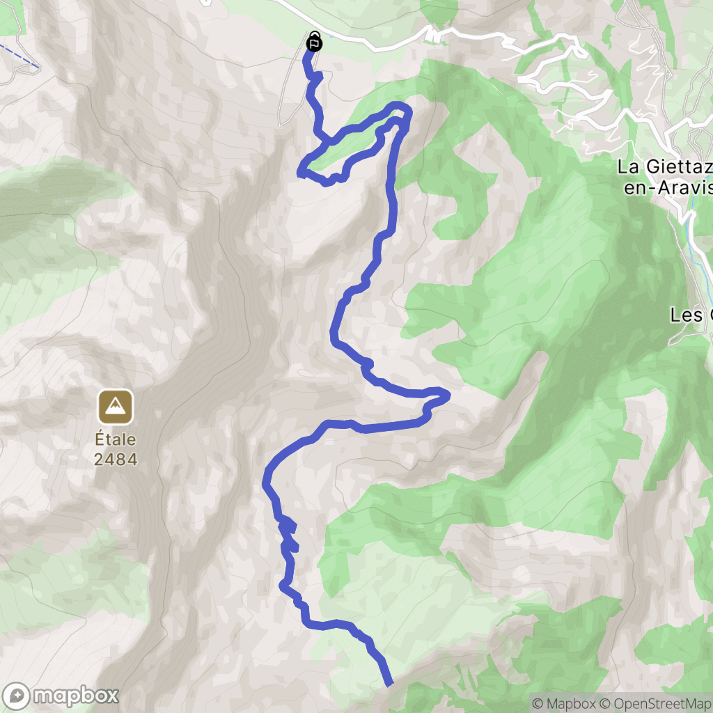 La Clusaz : carte du parcours de randonnée - France
