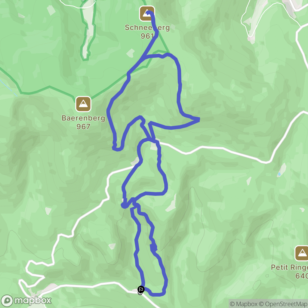 Oberhaslach : carte du parcours de randonnée - France