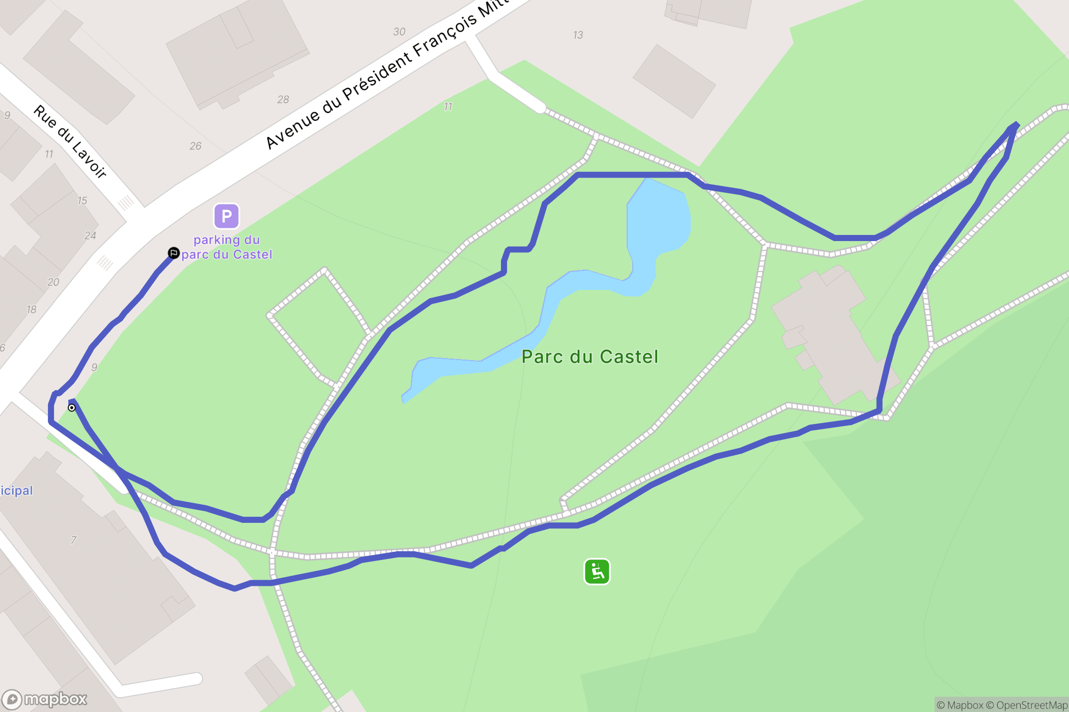 FLOIRAC : carte du parcours de randonnée - France