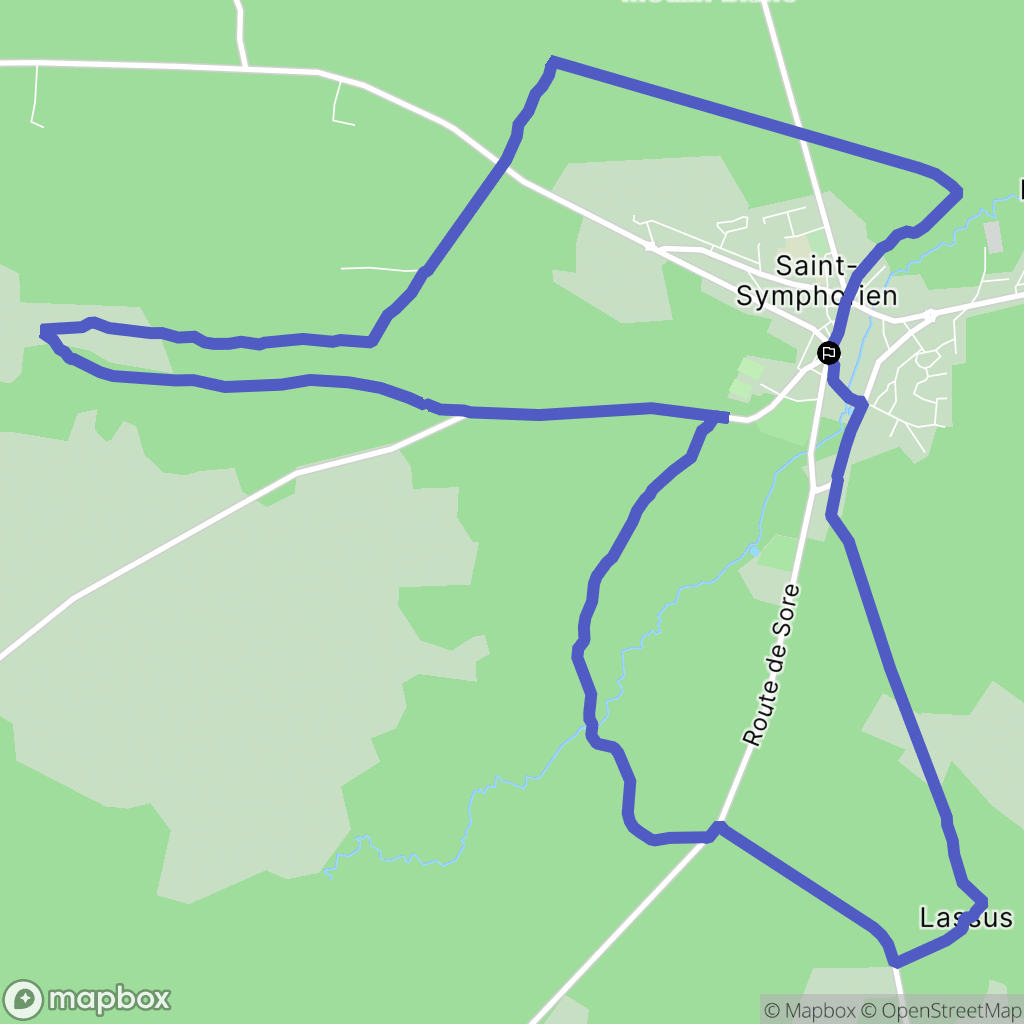 Saint-Symphorien : carte du parcours de randonnée - France