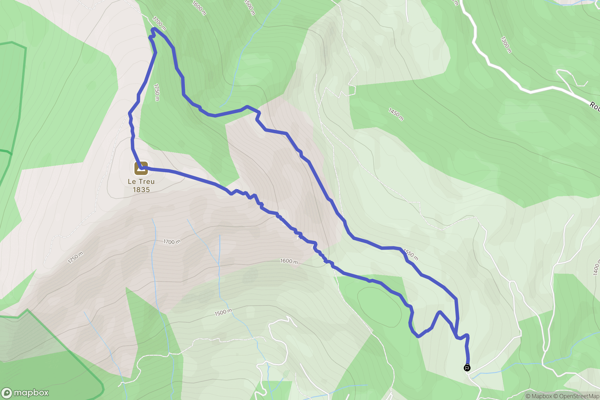 Saint-Nicolas-la-Chapelle : carte du parcours de randonnée - France