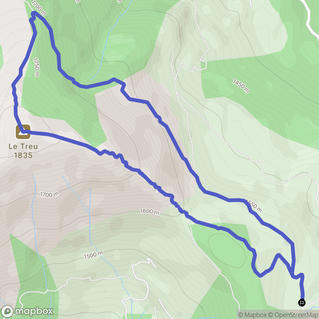 Saint-Nicolas-la-Chapelle : carte du parcours de randonnée - France