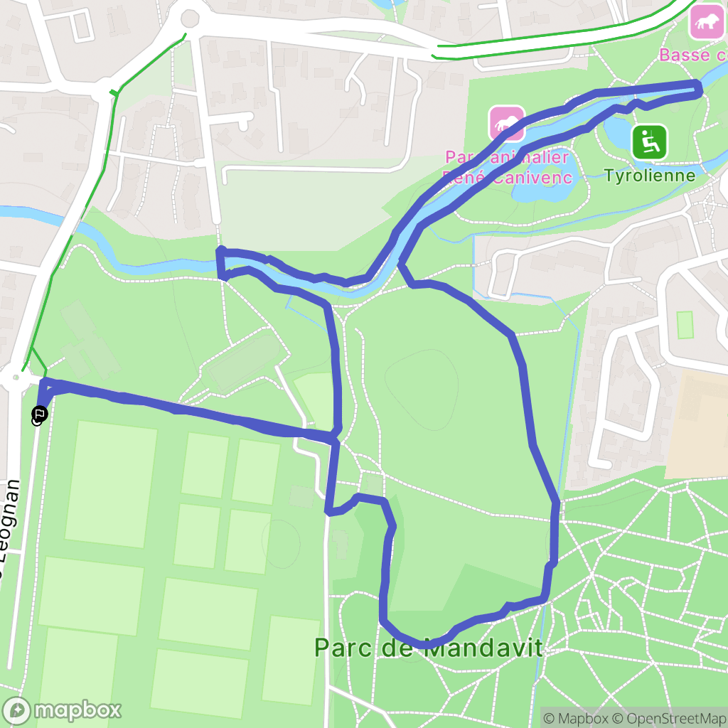 Gradignan : carte du parcours de randonnée - France