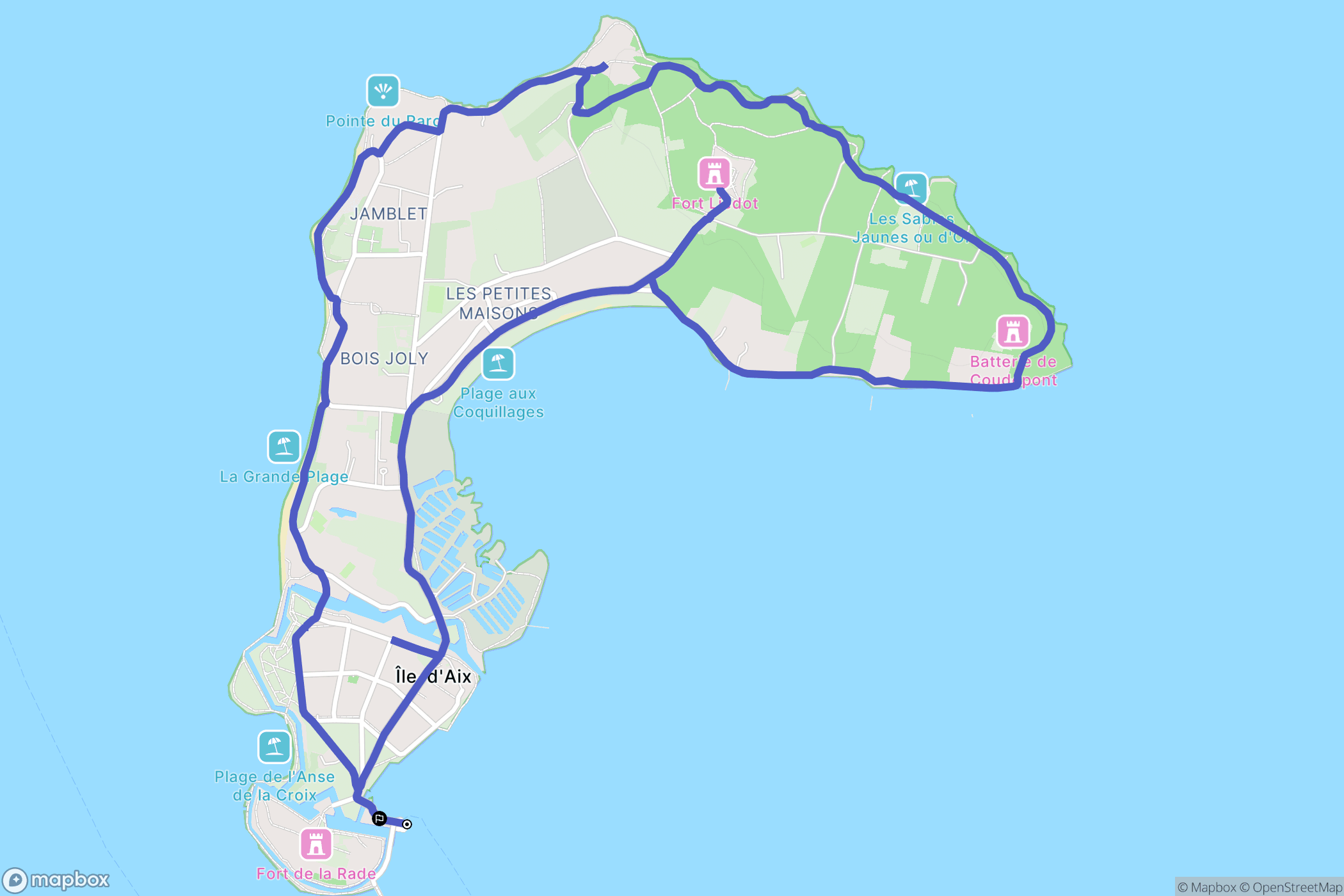 Ile-d'Aix: routekaart voor buitenactiviteiten - France