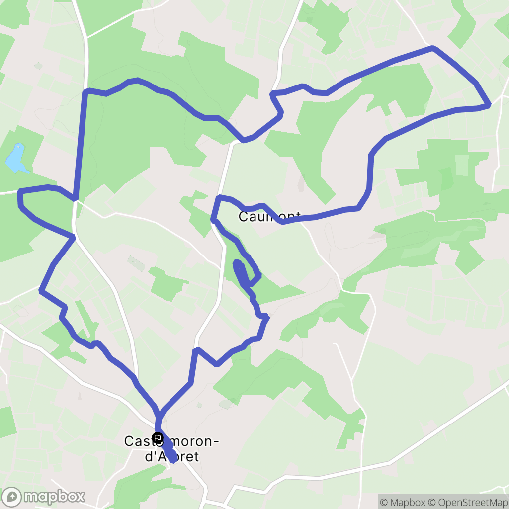 Castelmoron d’Albret : carte du parcours de randonnée - France