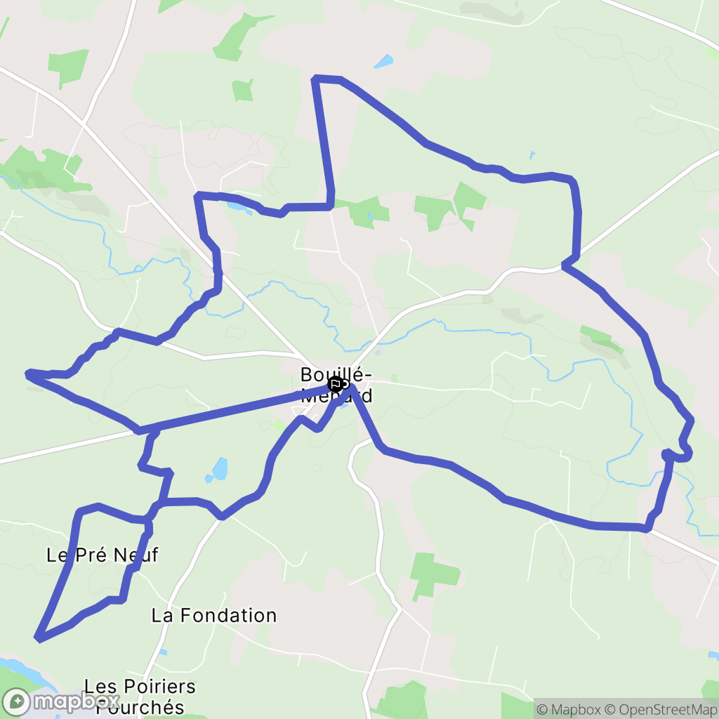 Bouillé-Ménard : carte du parcours de randonnée - France
