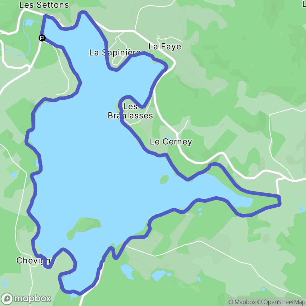 Montsauche-les-Settons : carte du parcours de randonnée - France