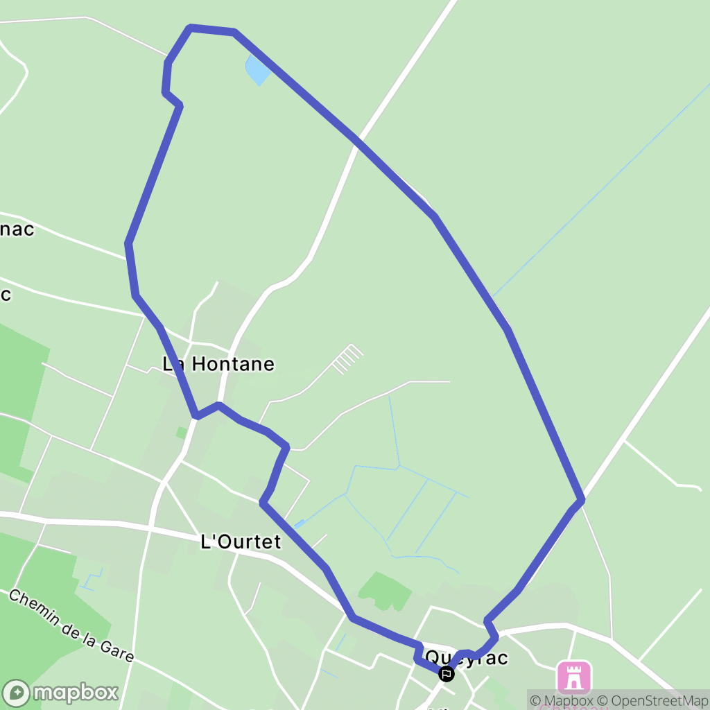 Queyrac : carte du parcours de randonnée - France