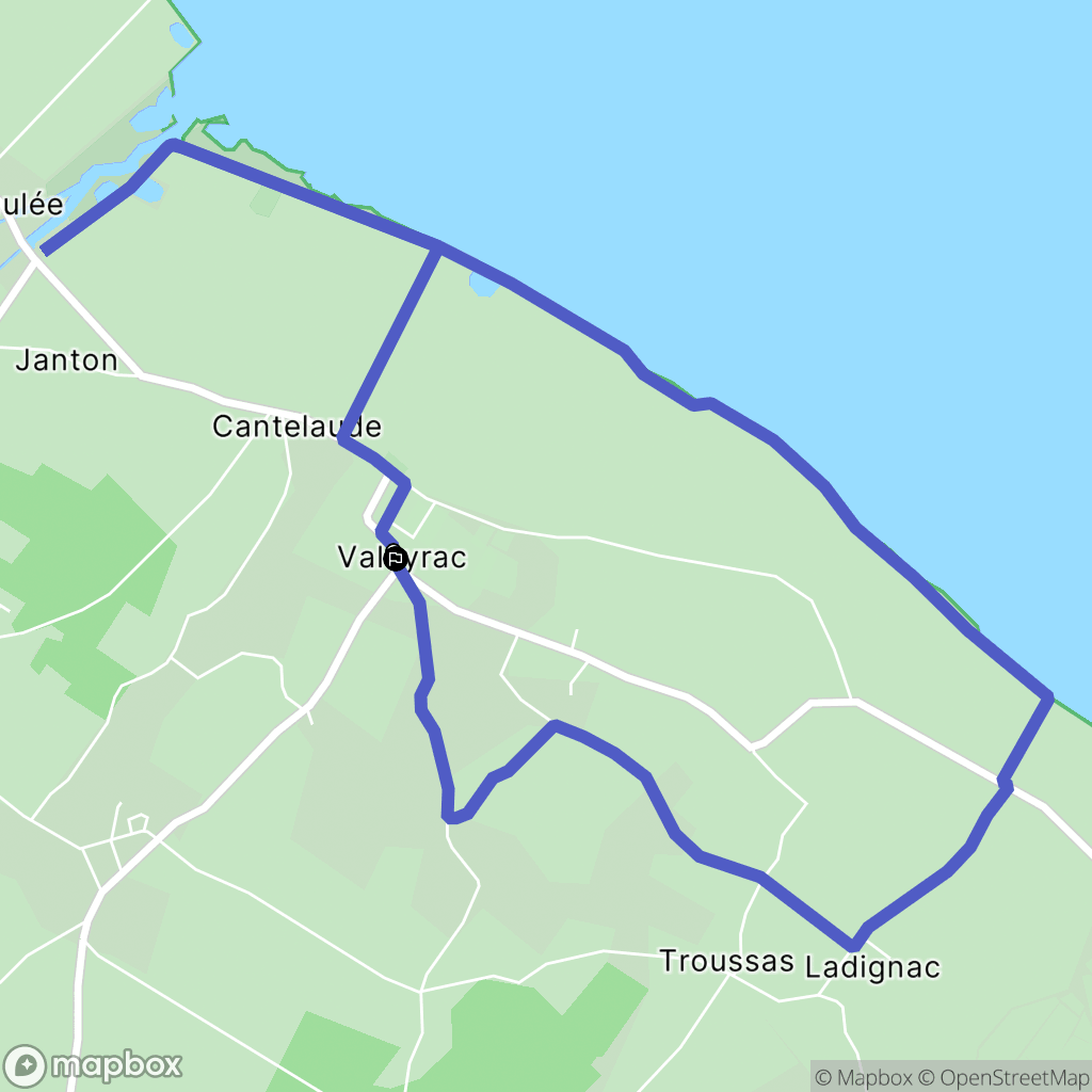 Valeyrac : carte du parcours de randonnée - France