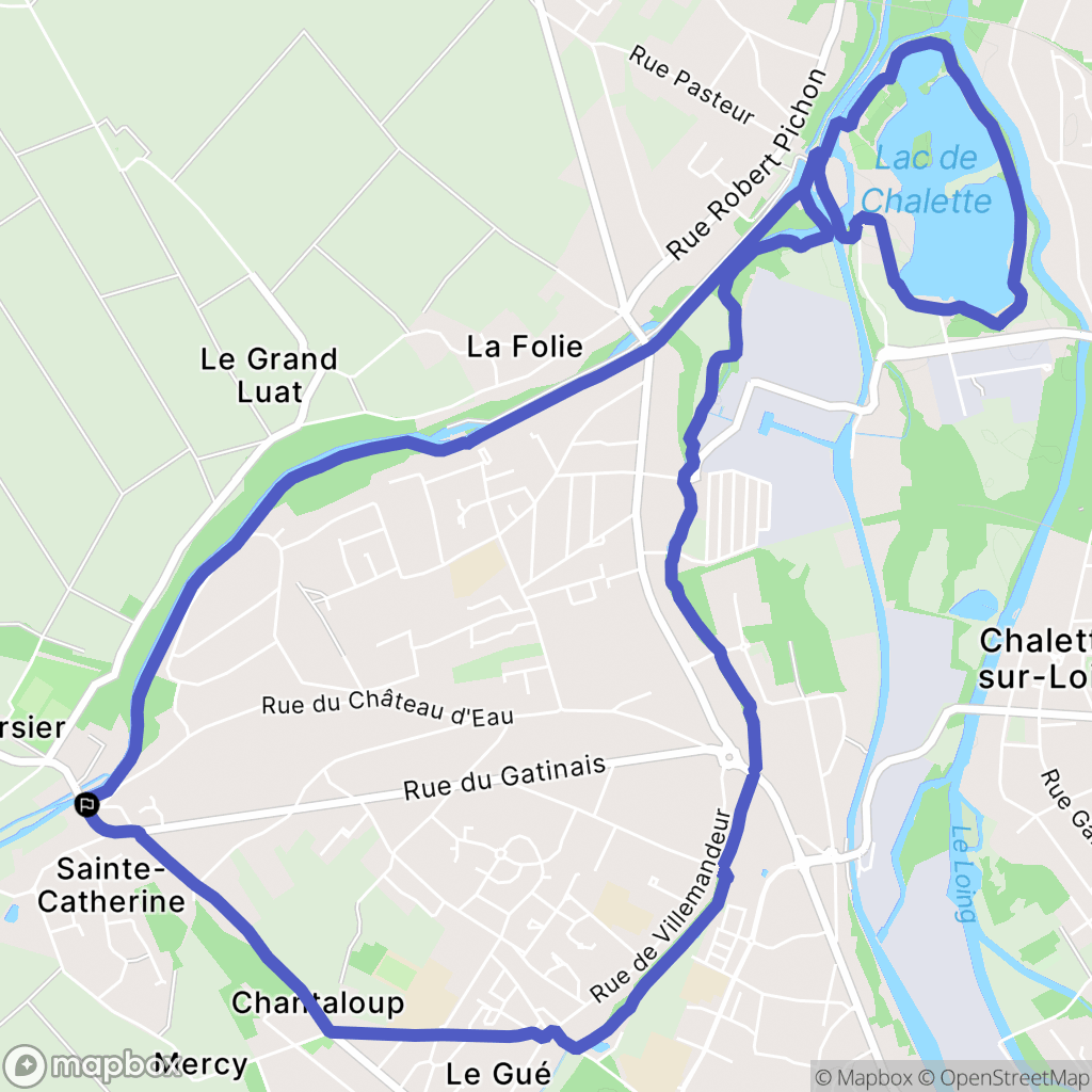 Châlette-sur-Loing : carte du parcours de randonnée - France