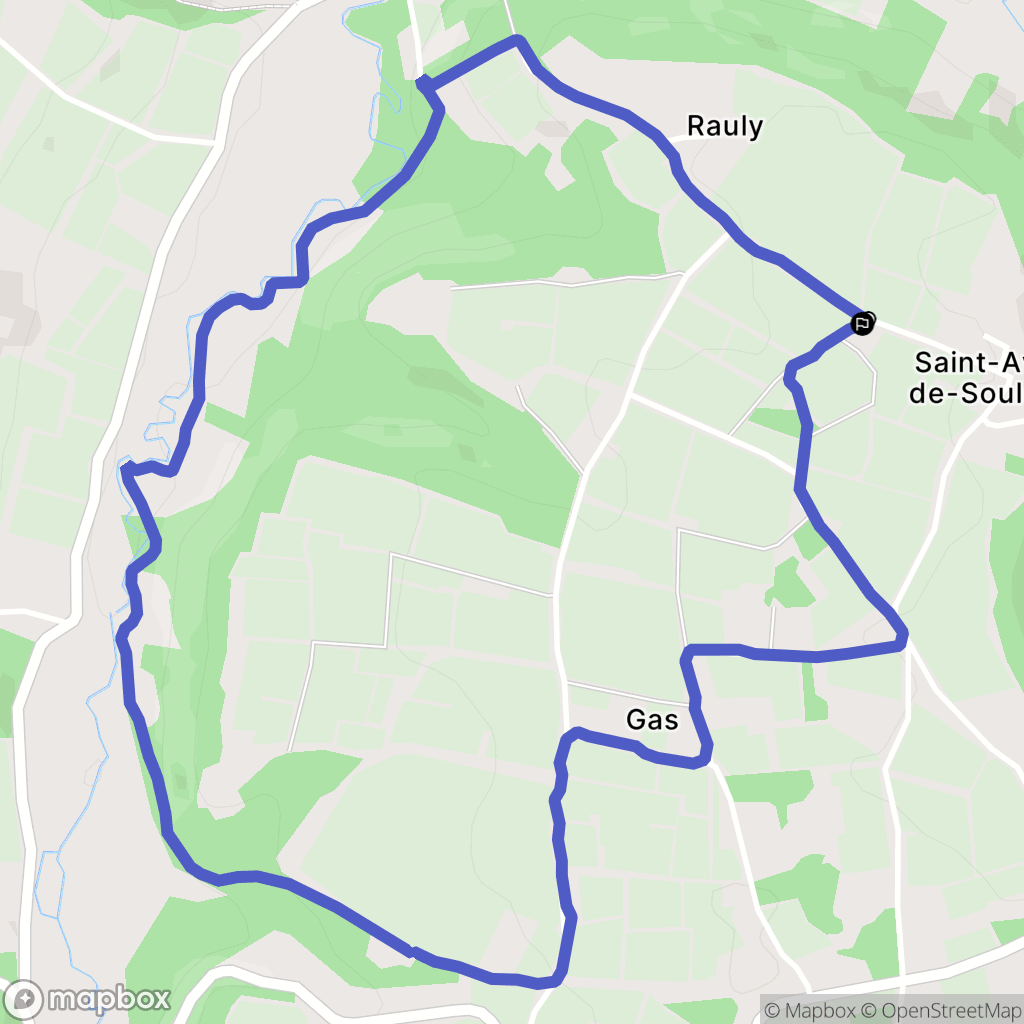Saint-Avit-de-Soulège : carte du parcours de randonnée - France