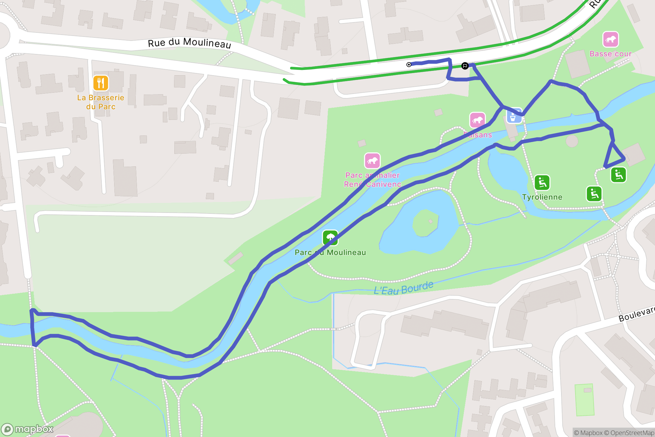 GRADIGNAN : carte du parcours de randonnée - France