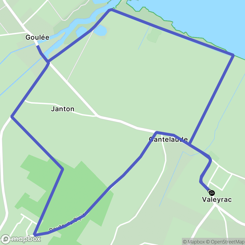 Valeyrac : carte du parcours de randonnée - France