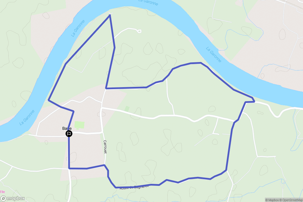 Barie : carte du parcours de randonnée - France