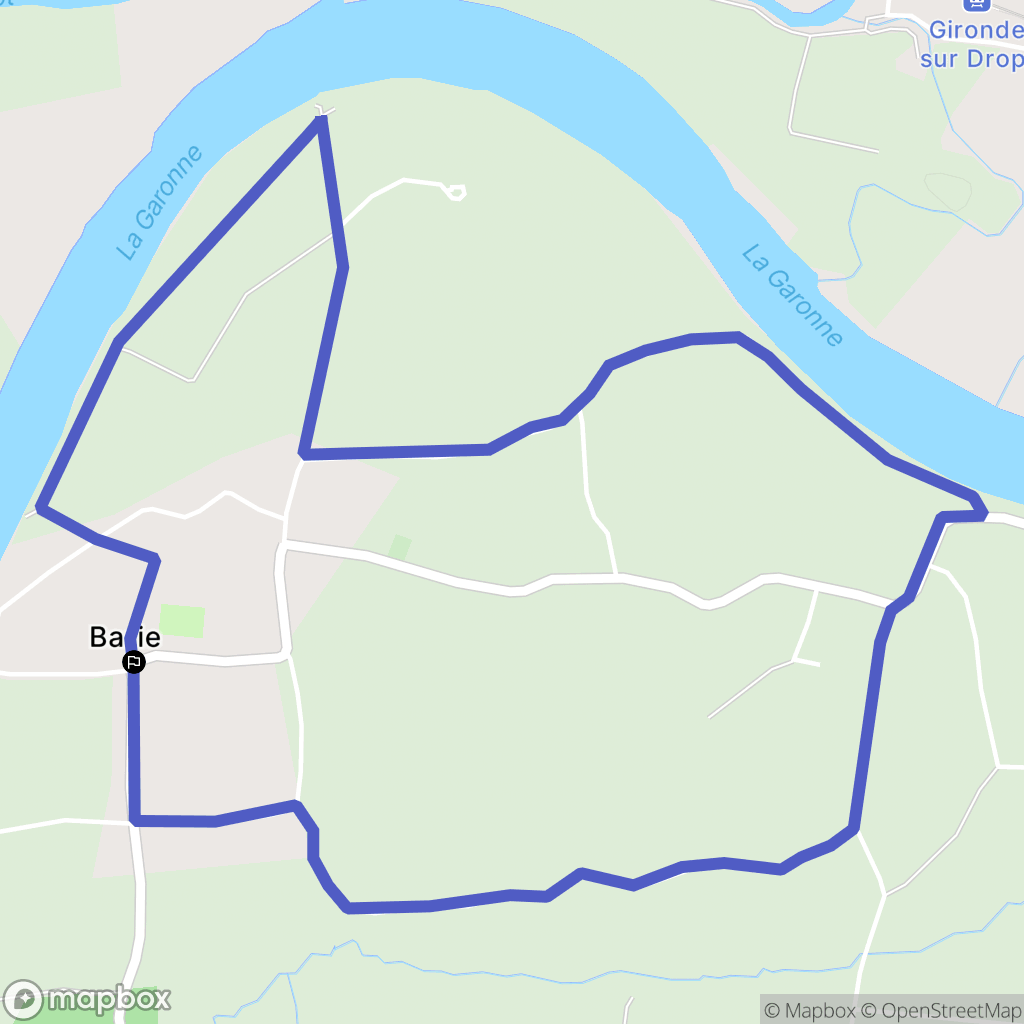 Barie : carte du parcours de randonnée - France