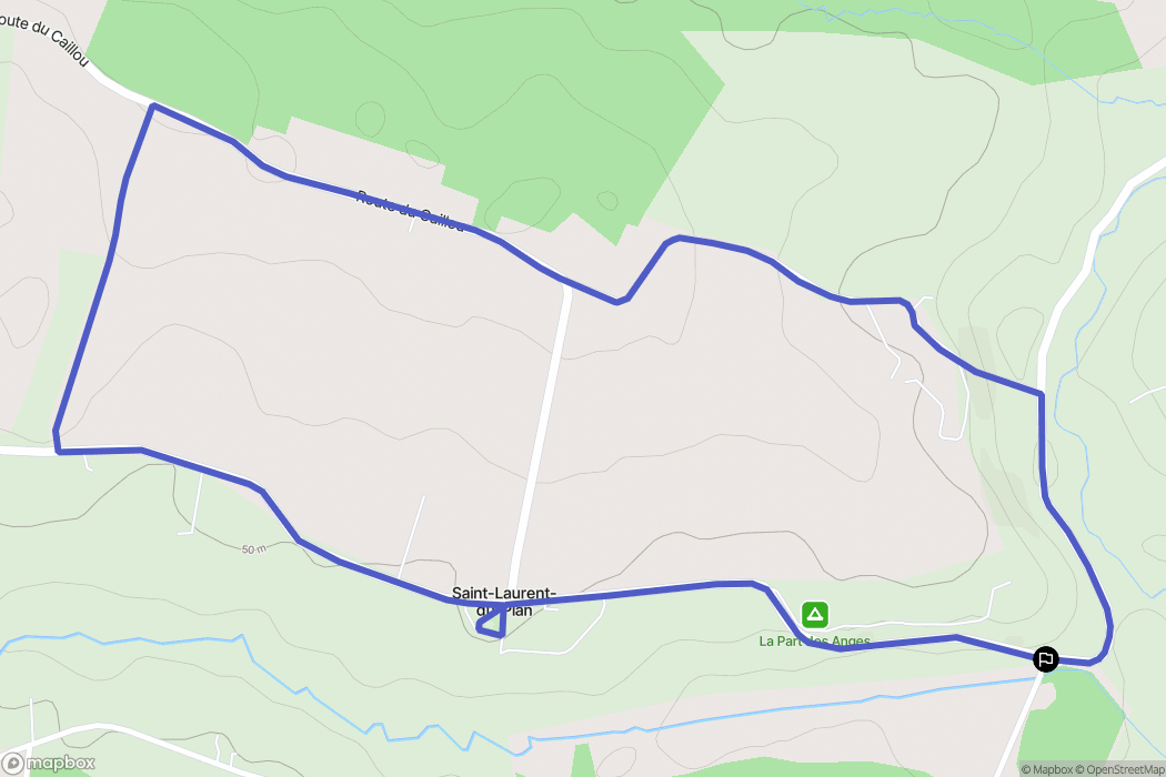 Saint-Laurent-du-Plan : carte du parcours de randonnée - France